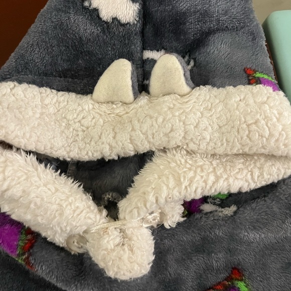 SOLD HANDMADE plush and Sherpa lined Toy Story Poncho Hooded Sweater - Picture 3 of 3